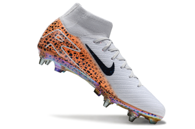 Nike Air Zoom Mercurial Superfly 10 Elite SG High-Tops Soccer Cleats - Grey/Black/Leopard
