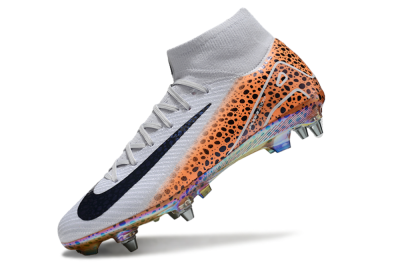 Nike Air Zoom Mercurial Superfly 10 Elite SG High-Tops Soccer Cleats - Grey/Black/Leopard