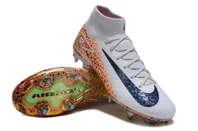 Nike Air Zoom Mercurial Superfly 10 Elite SG High-Tops Soccer Cleats - Grey/Black/Leopard