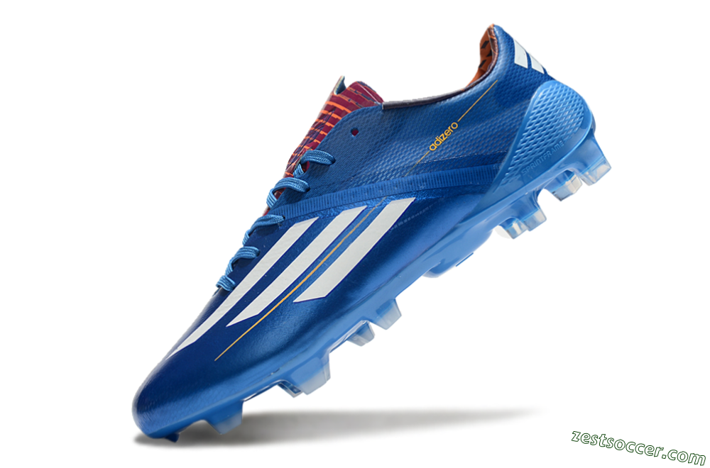 Adidas F50 Adizero Elite FG Low-Tops Soccer Cleats - Blue/White/Red 5