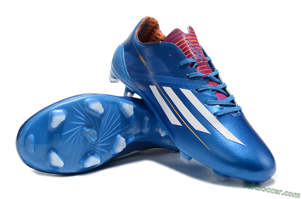 Adidas F50 Adizero Elite FG Low-Tops Soccer Cleats - Blue/White/Red 3