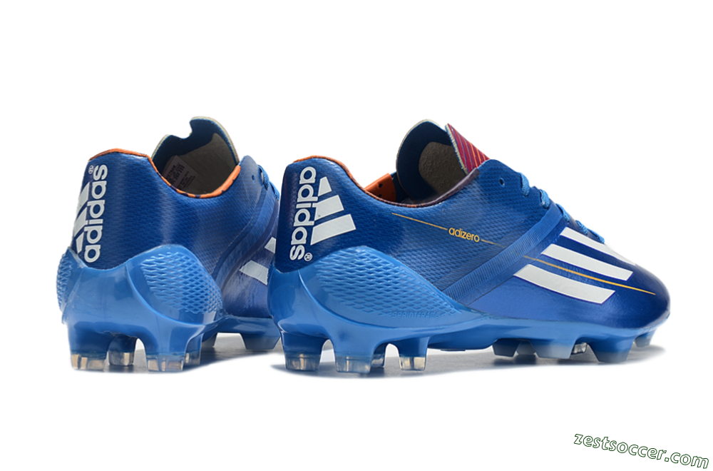Adidas F50 Adizero Elite FG Low-Tops Soccer Cleats - Blue/White/Red 6