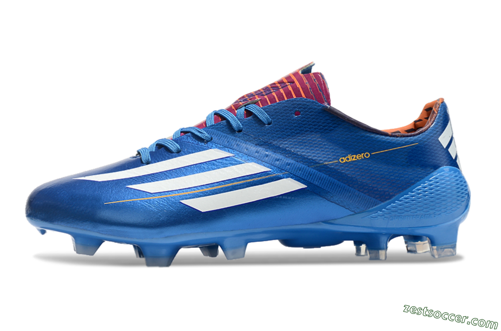 Adidas F50 Adizero Elite FG Low-Tops Soccer Cleats - Blue/White/Red 2