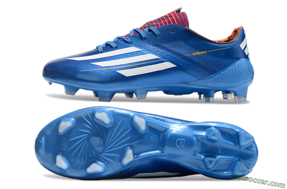 Adidas F50 Adizero Elite FG Low-Tops Soccer Cleats - Blue/White/Red 1