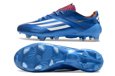 Adidas F50 Adizero Elite FG Low-Tops Soccer Cleats - Blue/White/Red