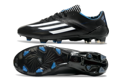Adidas F50 Adizero Elite FG Low-Tops Soccer Cleats - Black/White/Blue