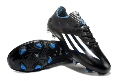 Adidas F50 Adizero Elite FG Low-Tops Soccer Cleats - Black/White/Blue