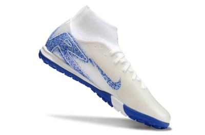 Nike Air Zoom Mercurial Superfly 10 Elite TF High-Tops Soccer Shoes - Beige/White/Blue