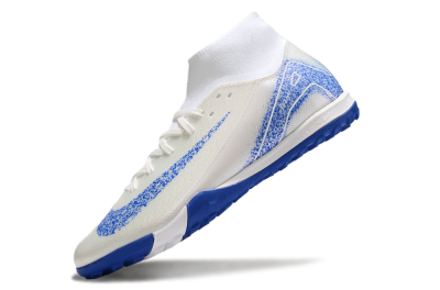Nike Air Zoom Mercurial Superfly 10 Elite TF High-Tops Soccer Shoes - Beige/White/Blue