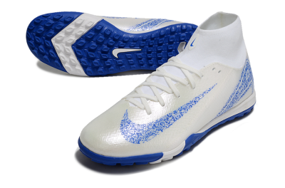 Nike Air Zoom Mercurial Superfly 10 Elite TF High-Tops Soccer Shoes - Beige/White/Blue