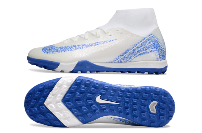 Nike Air Zoom Mercurial Superfly 10 Elite TF High-Tops Soccer Shoes - Beige/White/Blue