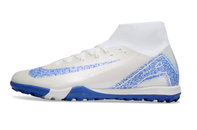 Nike Air Zoom Mercurial Superfly 10 Elite TF High-Tops Soccer Shoes - Beige/White/Blue