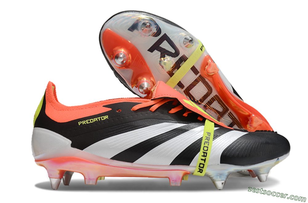 Adidas Predator Elite Foldover Tongue SG Low-Tops Soccer Cleats - Black/White/Red 0