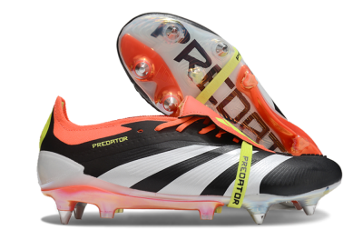 Adidas Predator Elite Foldover Tongue SG Low-Tops Soccer Cleats - Black/White/Red