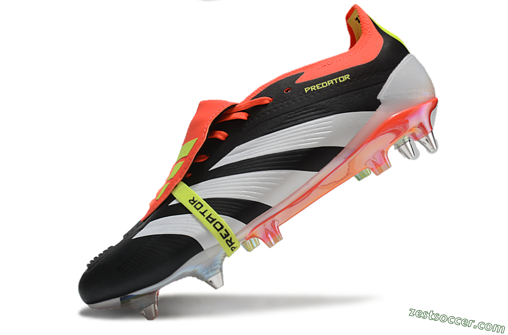 Adidas Predator Elite Foldover Tongue SG Low-Tops Soccer Cleats - Black/White/Red 5