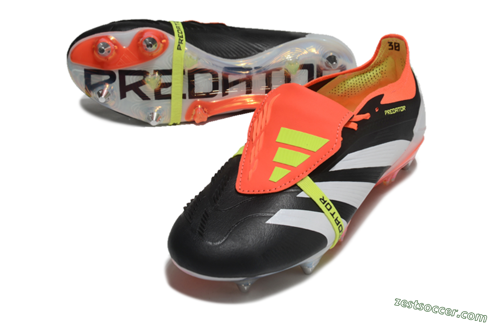 Adidas Predator Elite Foldover Tongue SG Low-Tops Soccer Cleats - Black/White/Red 3