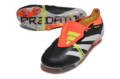 Adidas Predator Elite Foldover Tongue SG Low-Tops Soccer Cleats - Black/White/Red