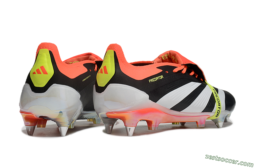 Adidas Predator Elite Foldover Tongue SG Low-Tops Soccer Cleats - Black/White/Red 6