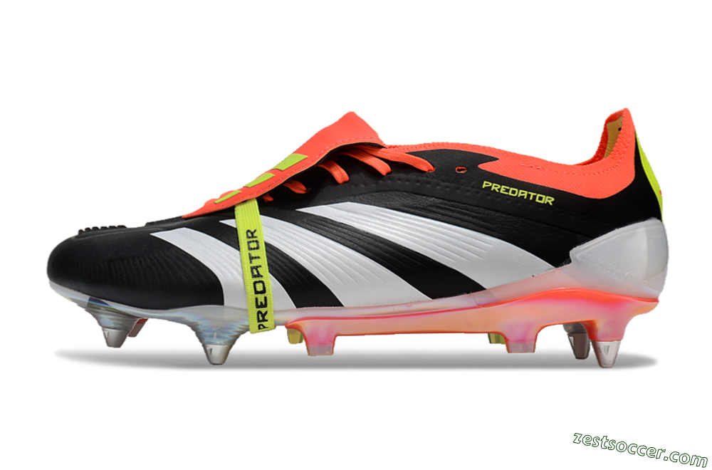 Adidas Predator Elite Foldover Tongue SG Low-Tops Soccer Cleats - Black/White/Red 2