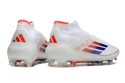 Adidas F50 Elite Mid FG High-Tops Soccer Cleats - White/Blue/Red