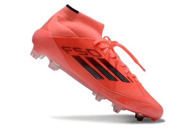 Adidas F50 Elite Mid FG High-Tops Soccer Cleats - Red/Black/Silver