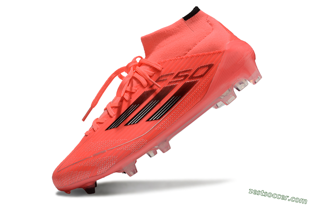 Adidas F50 Elite Mid FG High-Tops Soccer Cleats - Red/Black/Silver 5