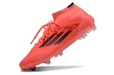 Adidas F50 Elite Mid FG High-Tops Soccer Cleats - Red/Black/Silver