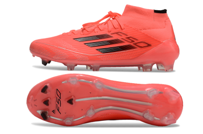Adidas F50 Elite Mid FG High-Tops Soccer Cleats - Red/Black/Silver