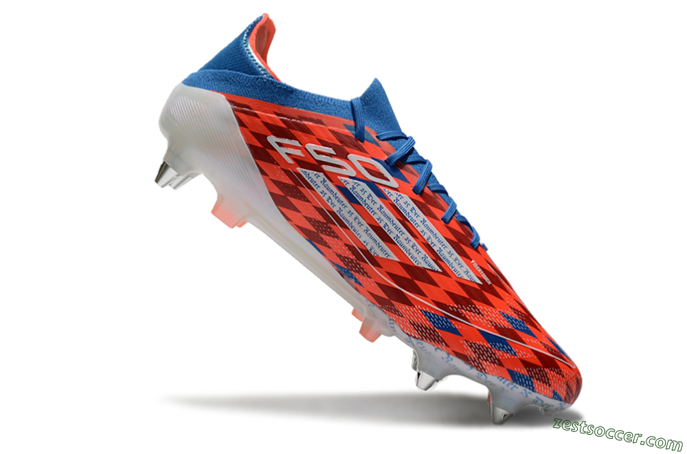 Adidas F50 Elite SG Low-Tops Soccer Cleats - Red/Blue/White 4