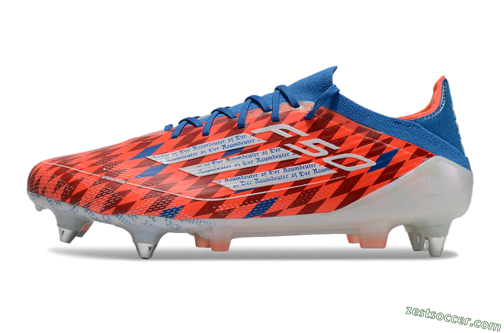 Adidas F50 Elite SG Low-Tops Soccer Cleats - Red/Blue/White 2