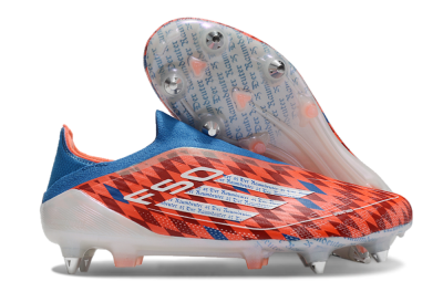 Adidas F50 Elite Laceless SG Low-Tops Soccer Cleats - Red/Blue/White