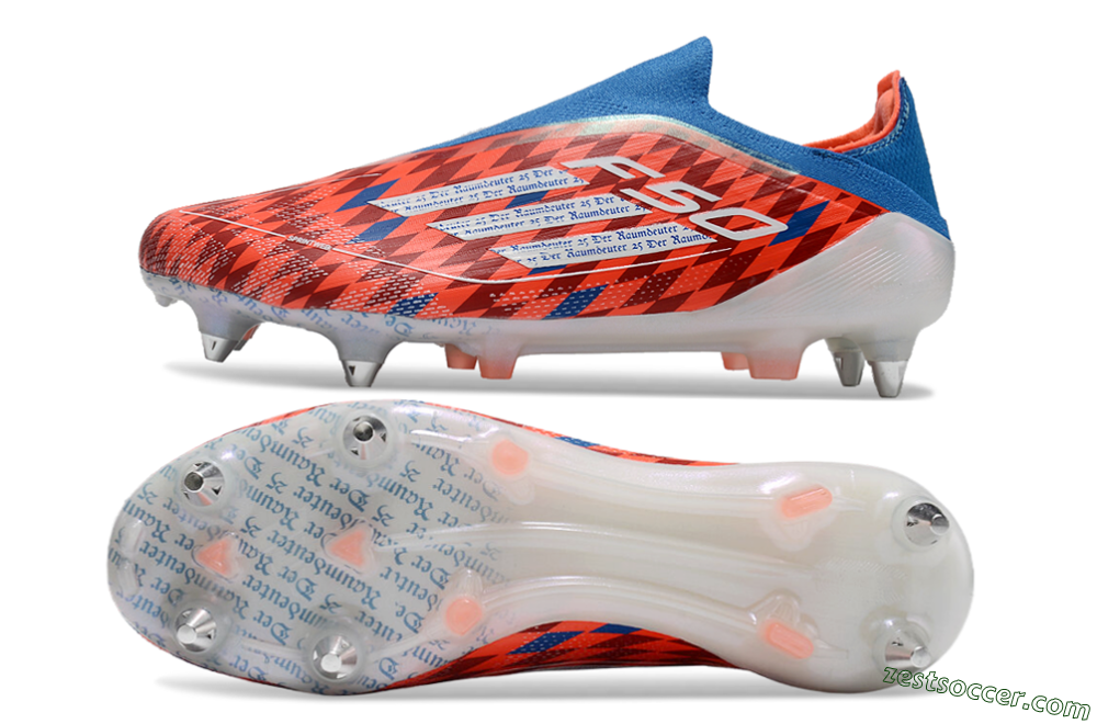 Adidas F50 Elite Laceless SG Low-Tops Soccer Cleats - Red/Blue/White 1