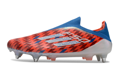 Adidas F50 Elite Laceless SG Low-Tops Soccer Cleats - Red/Blue/White