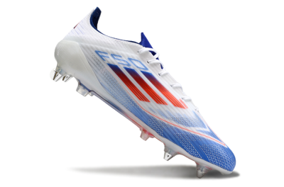 Adidas F50 Elite SG Low-Tops Soccer Cleats - White/Blue/Red
