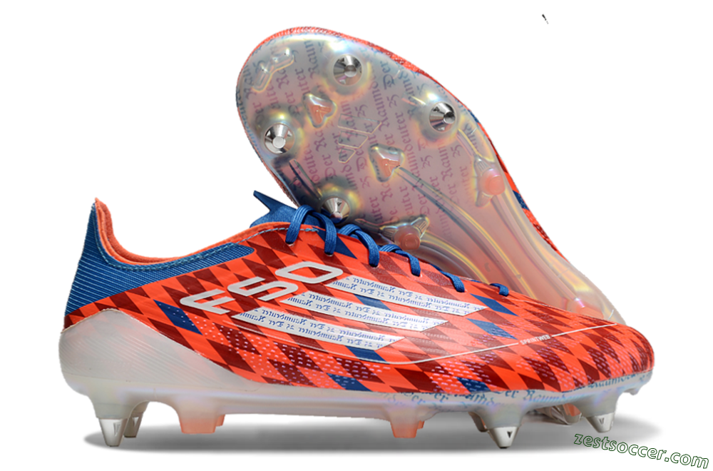 Adidas F50 Elite SG Low-Tops Soccer Cleats - Red/Blue/White 0