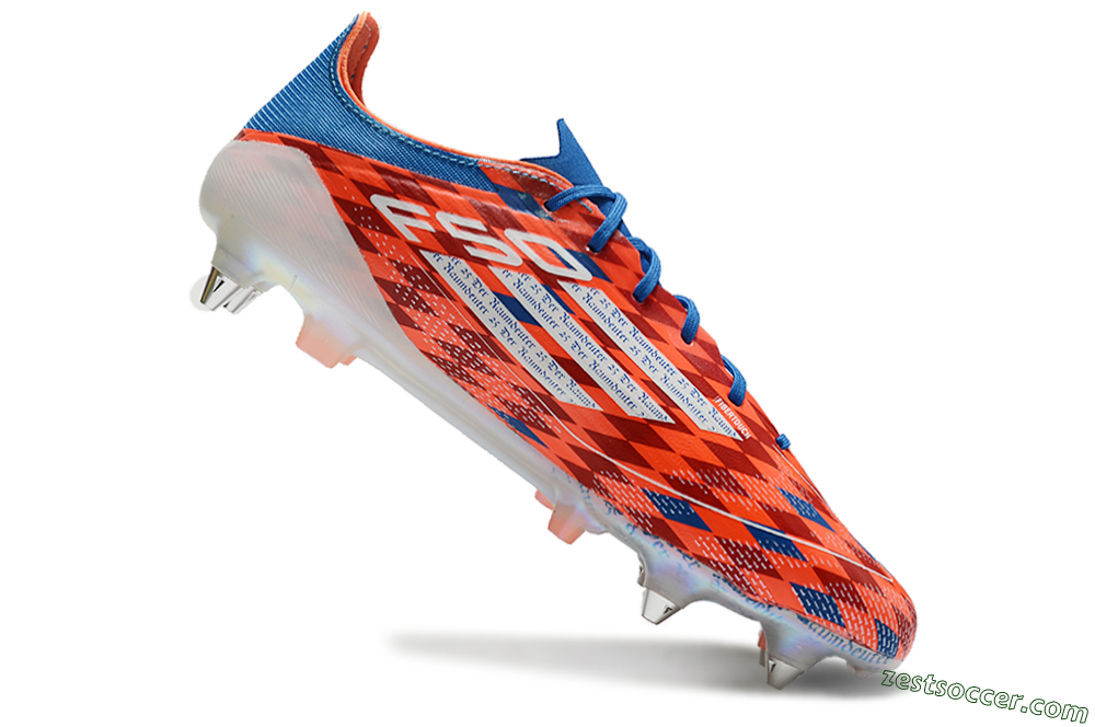 Adidas F50 Elite SG Low-Tops Soccer Cleats - Red/Blue/White 4