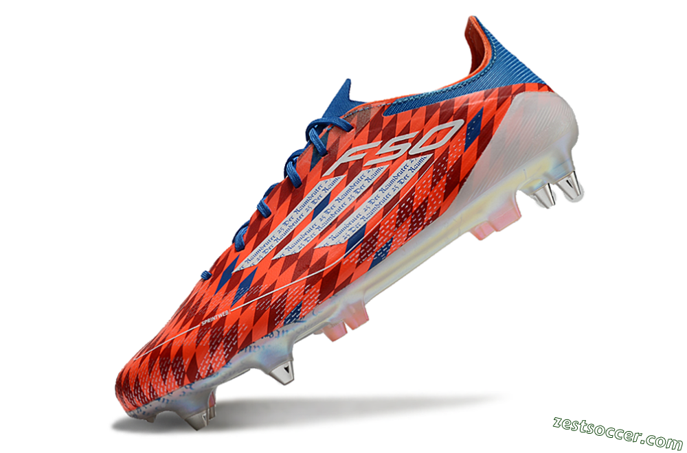Adidas F50 Elite SG Low-Tops Soccer Cleats - Red/Blue/White 5