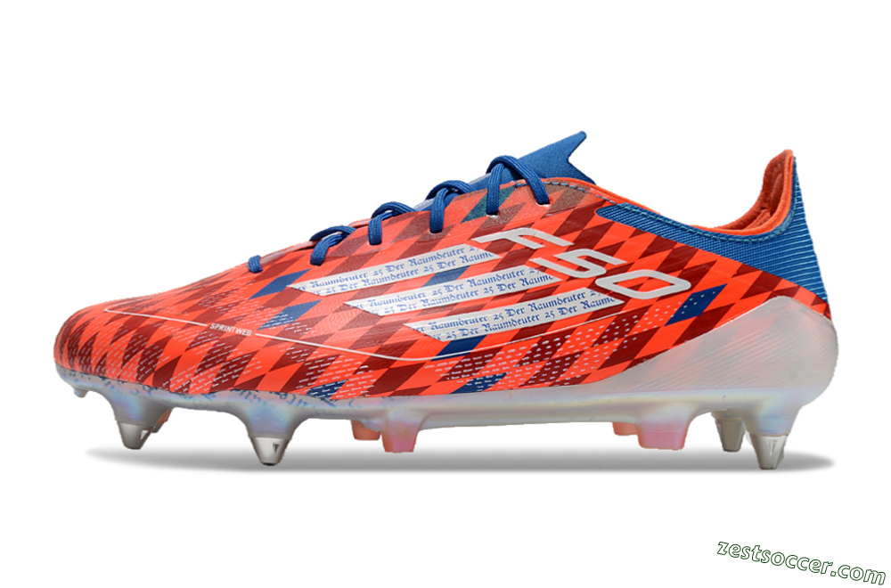 Adidas F50 Elite SG Low-Tops Soccer Cleats - Red/Blue/White 2