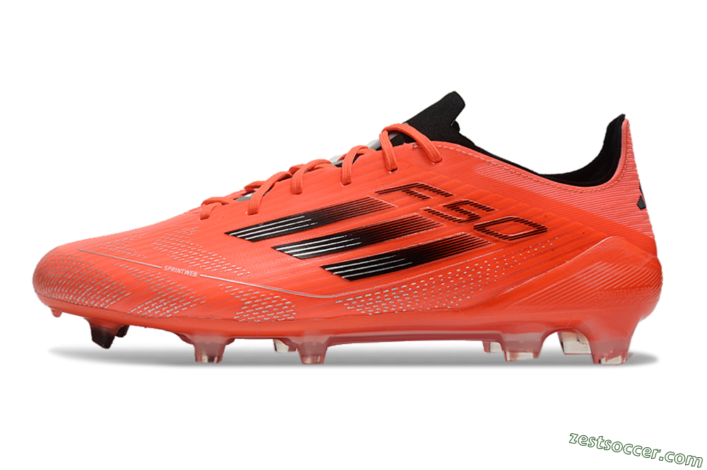 Adidas F50 Elite FG Low-Tops Soccer Cleats - Red/Black/Silver 2
