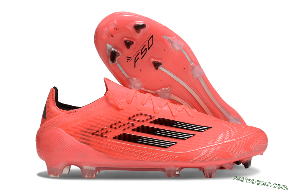 Adidas F50 Adizero FG Low-Tops Soccer Cleats - Red/Black 0