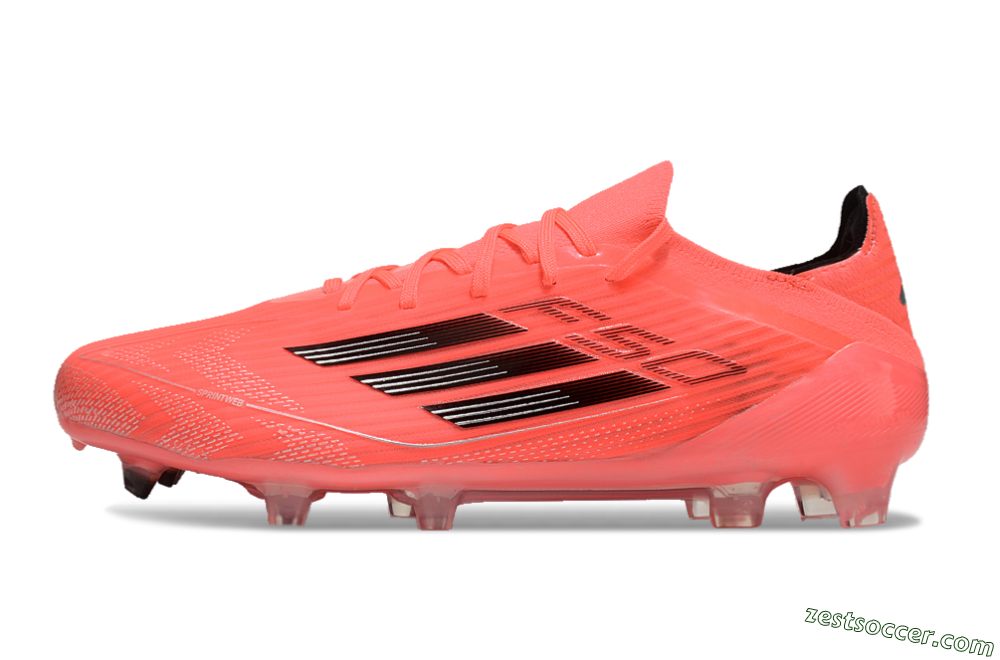 Adidas F50 Adizero FG Low-Tops Soccer Cleats - Red/Black 2