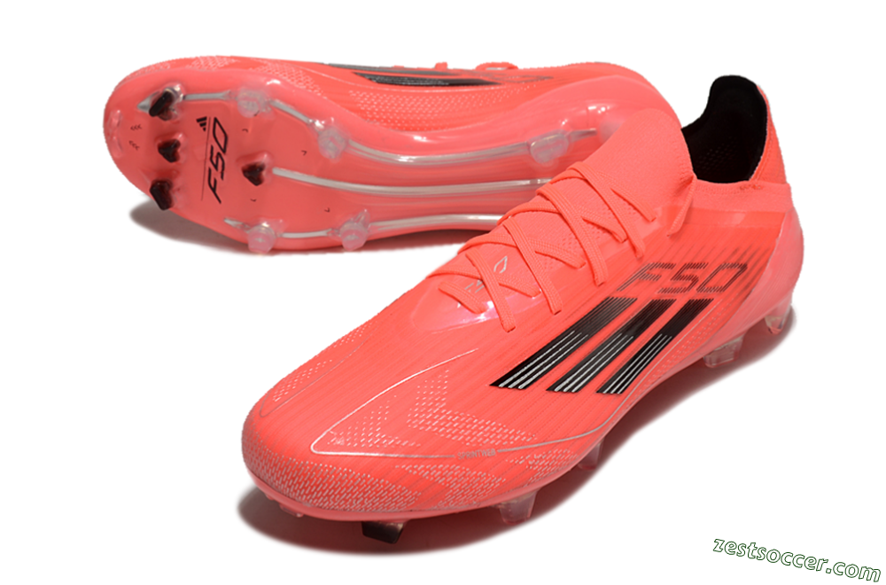 Adidas F50 Adizero FG Low-Tops Soccer Cleats - Red/Black 3