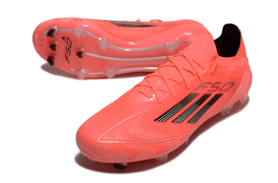 Adidas F50 Adizero FG Low-Tops Soccer Cleats - Red/Black