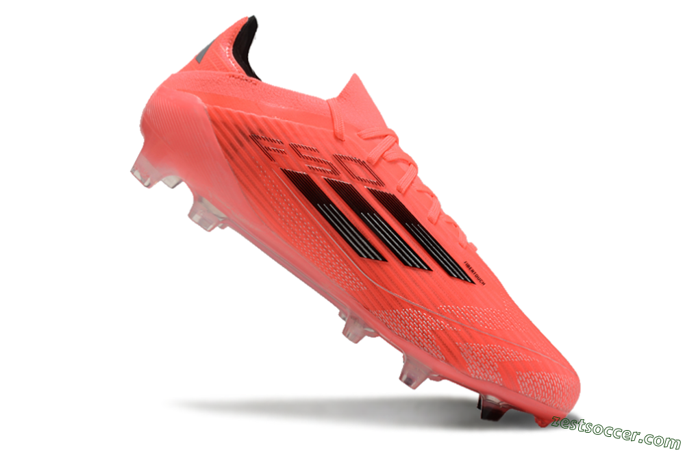 Adidas F50 Adizero FG Low-Tops Soccer Cleats - Red/Black 4