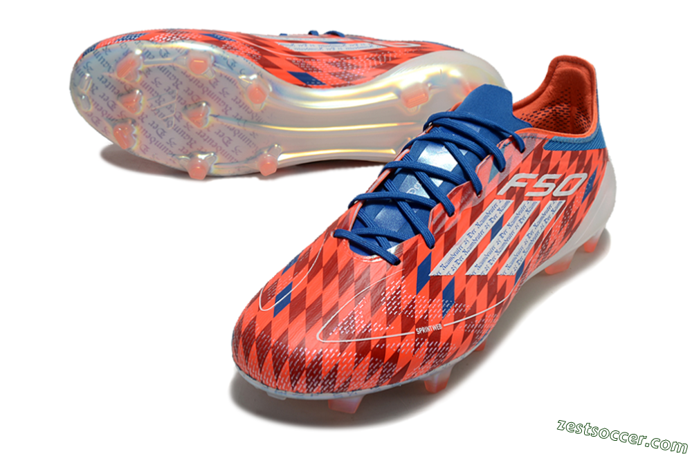 Adidas F50 Elite FG Low-Tops Soccer Cleats - Red/White/Blue 3