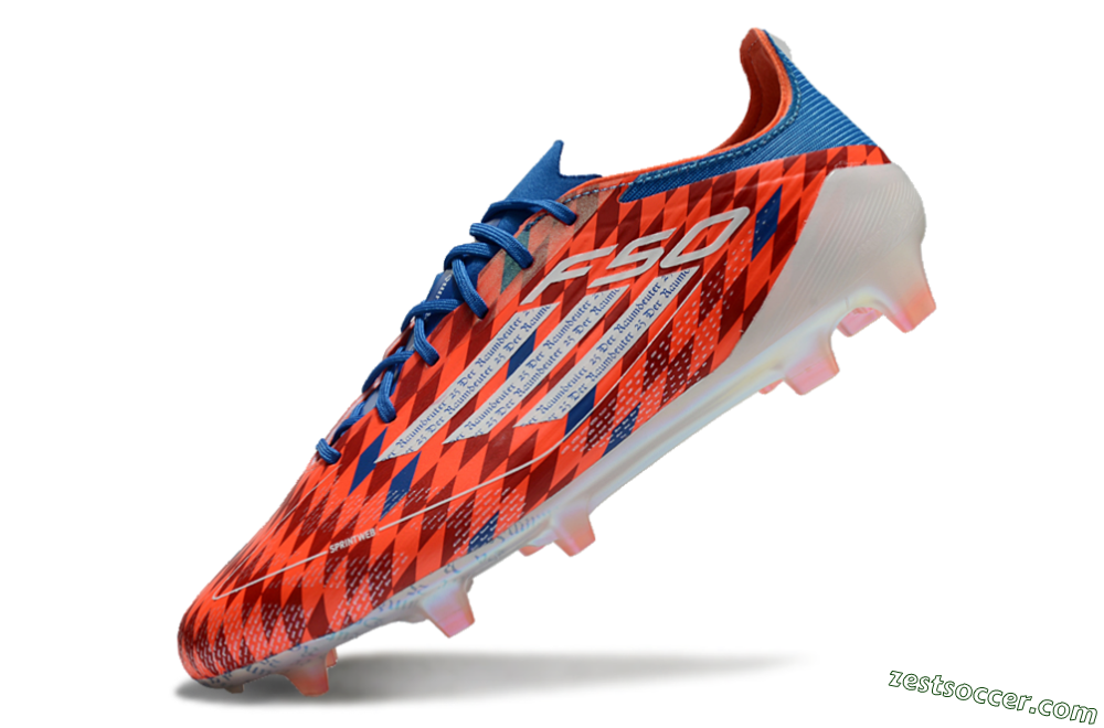 Adidas F50 Elite FG Low-Tops Soccer Cleats - Red/White/Blue 5