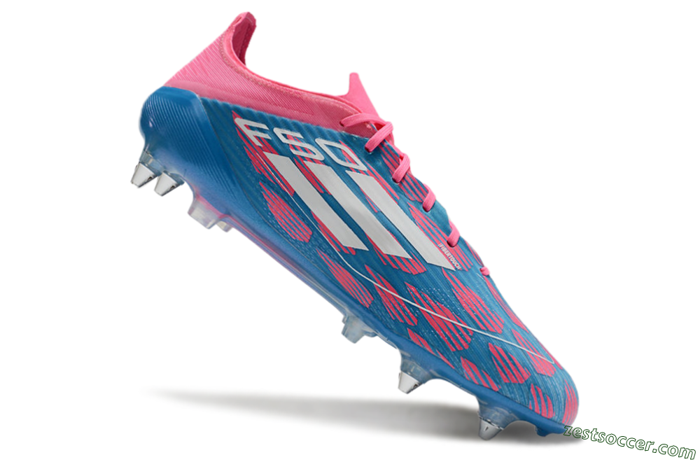 Adidas F50 Elite SG Low-Tops Soccer Cleats - Blue/Pink 4