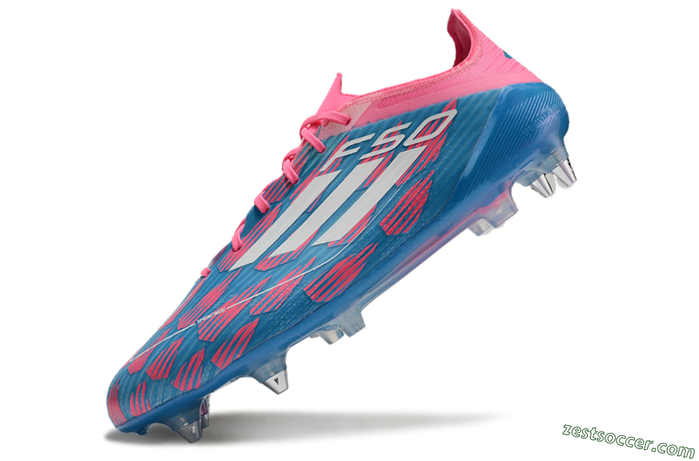 Adidas F50 Elite SG Low-Tops Soccer Cleats - Blue/Pink 5