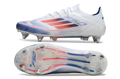 Adidas F50 Elite SG Low-Tops Soccer Cleats - White/Blue/Red