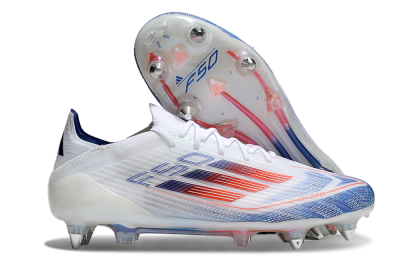 Adidas F50 Elite SG Low-Tops Soccer Cleats - White/Blue/Red